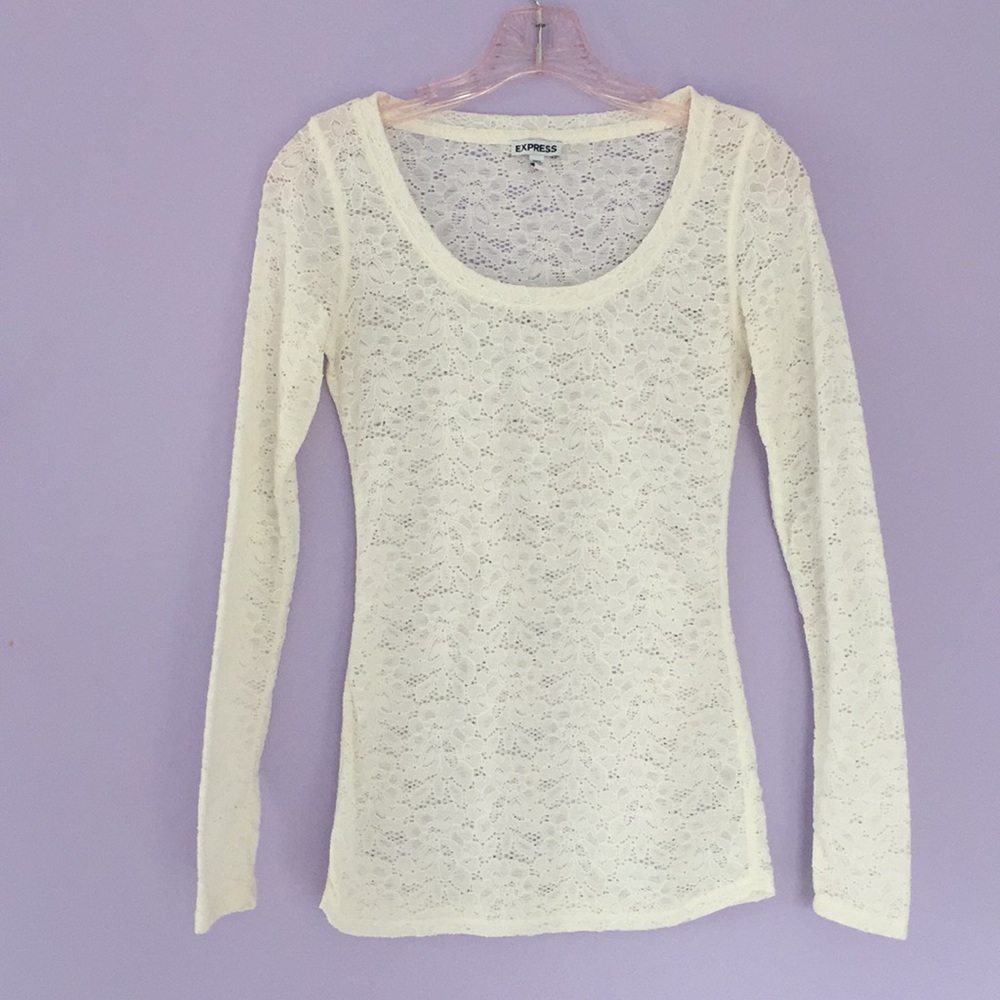 Express Long Sleeve Lace Top